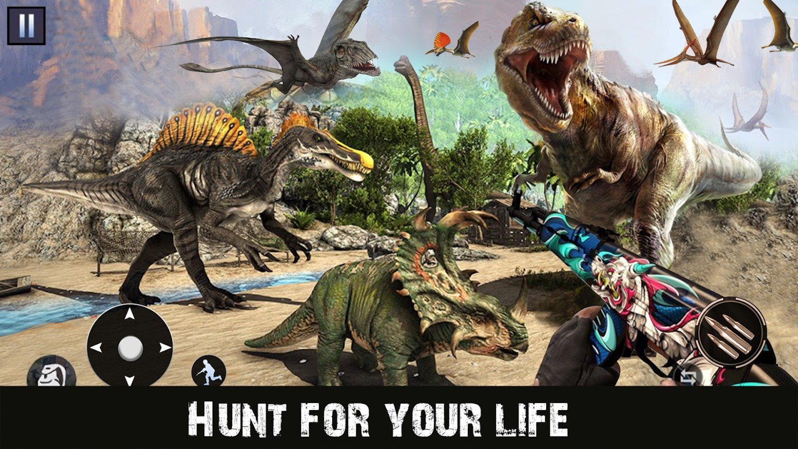 FPS猎杀恐龙射击手游app截图