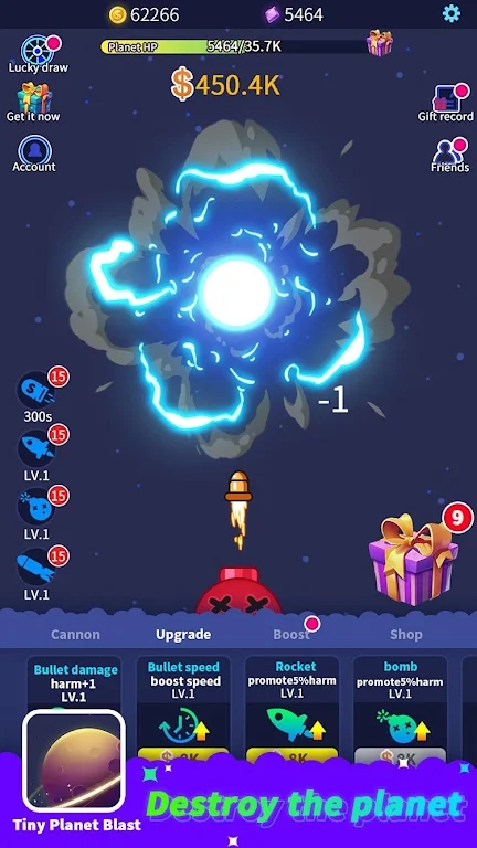 小行星爆炸手游app截图