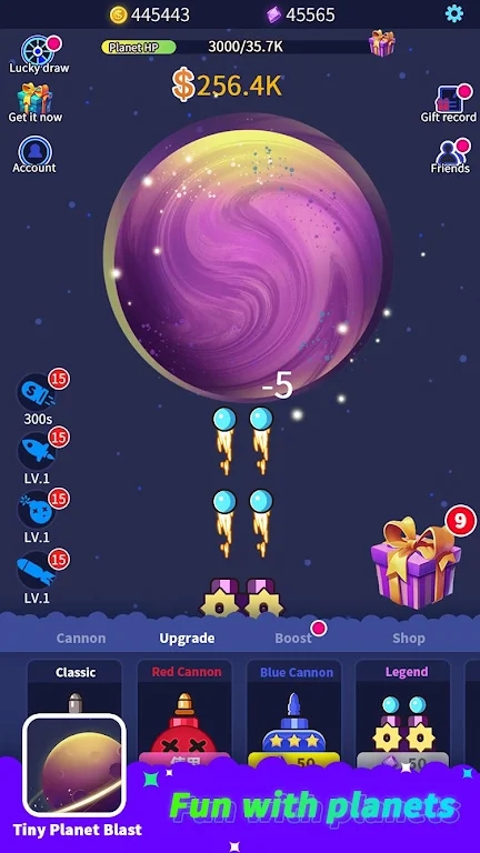 小行星爆炸手游app截图