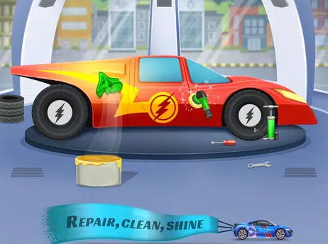 儿童超级英雄洗车手游app截图