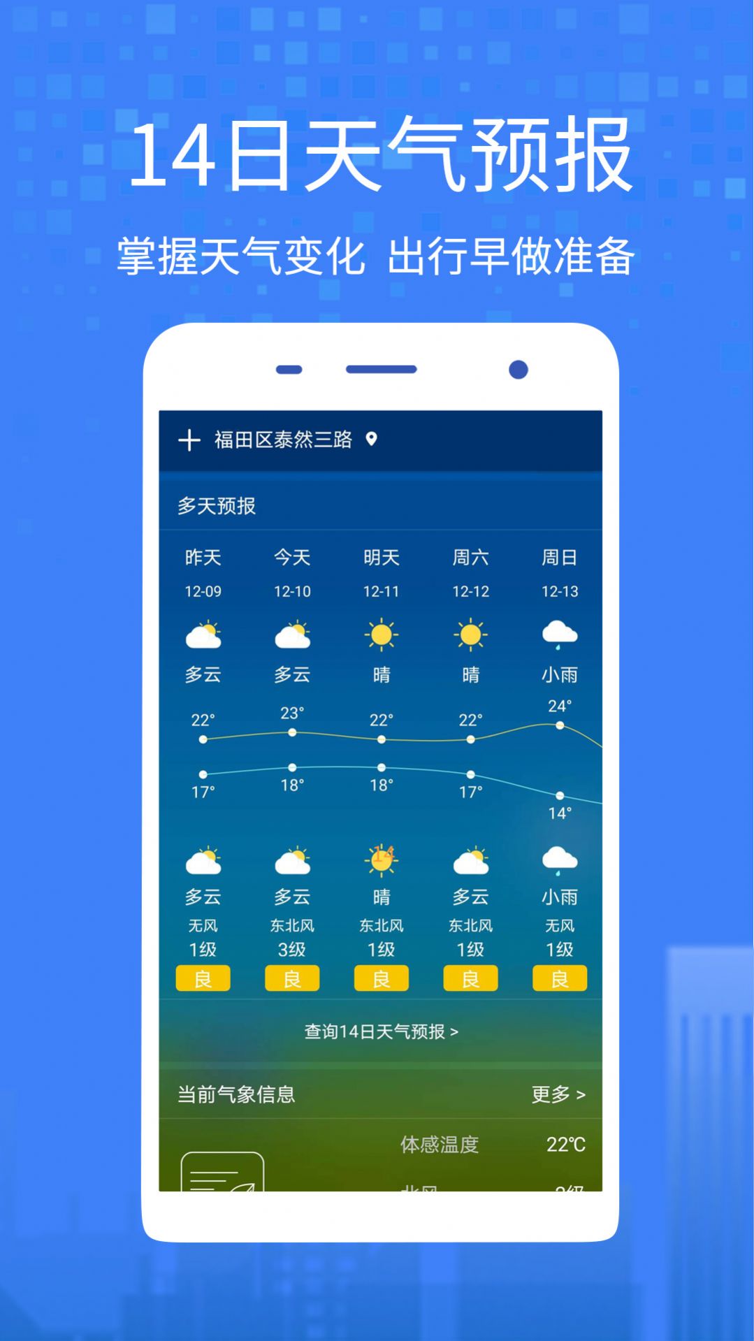 一个天气预报最新版手机软件app截图