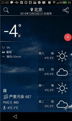 最酷天气手机软件app截图