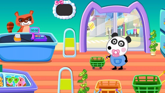 熊猫宝宝逛超市手游app截图