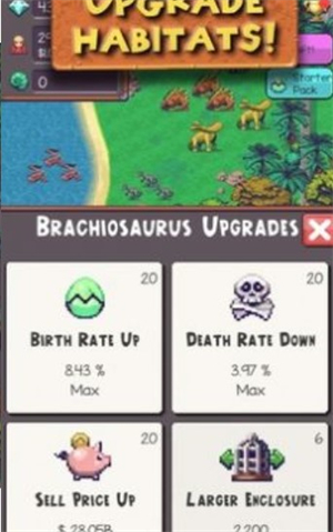 闲置恐龙动物园手游app截图
