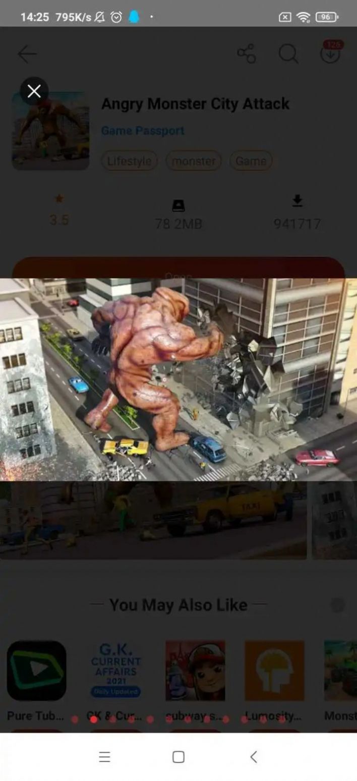 愤怒的怪物城市攻击手游app截图