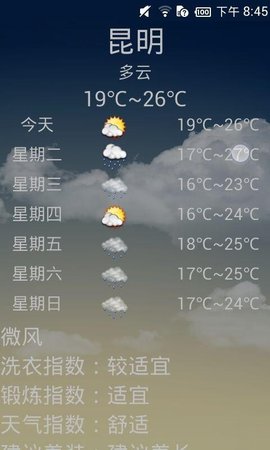 天气秘书手机软件app截图