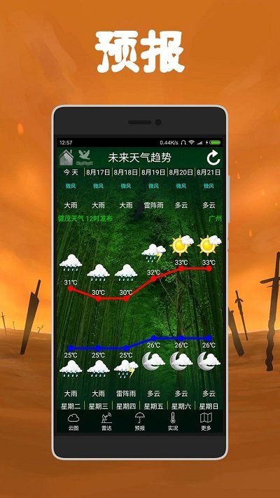 健茂天气预报手机软件app截图