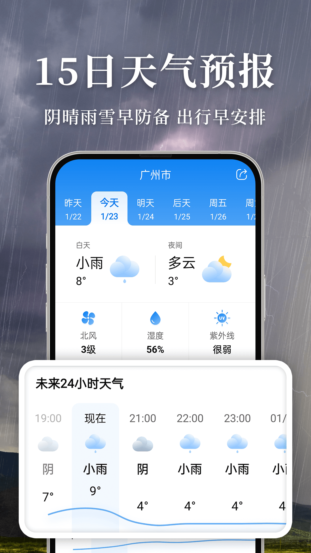 准雨天气大字版手机软件app截图