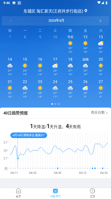 天气预报家手机软件app截图