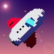 太空飞行像素火箭手游app logo