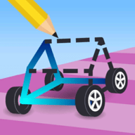 手绘赛车比赛手游app logo